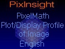PixelMath Plot Display Profile of Image Line  in English