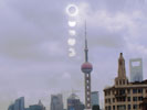 Partial Phase Eclipse 2009 in Jiashan projected to Shanghai