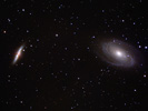 M81+M82  1 hour 40 minutes exposed (25x4 Min), Cutout of widefield